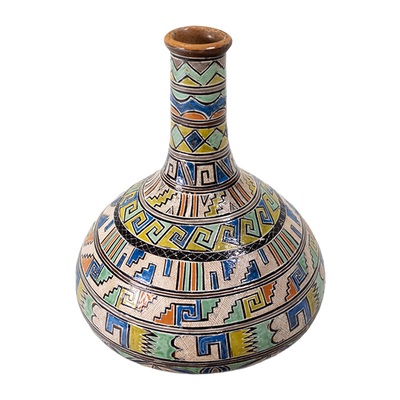 Tomas Lucano - Tlaquepaque Petatillo Aztec Revival Water Bottle