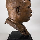 Ignacio Asúnsolo (1890-1965) - Emiliano Zapata Brass Bust on Marble Base, C.1930