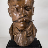 Ignacio Asúnsolo (1890-1965) - Emiliano Zapata Brass Bust on Marble Base, C.1930