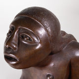 Francisco Arturo Marin (1907-1979) - Sitting Woman Bronze Statue on Marble Base