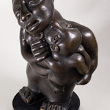 Francisco Arturo Marin (1907-1979) - Mother and Child Bronze Statue on Marble Base