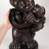 Francisco Arturo Marin (1907-1979) - Mother and Child Bronze Statue on Marble Base