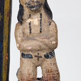 19th Century Spanish Colonial Carved Cross of Souls Bulto
