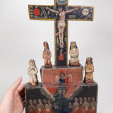 19th Century Spanish Colonial Carved Cross of Souls Bulto
