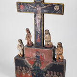 19th Century Spanish Colonial Carved Cross of Souls Bulto
