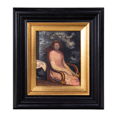 David Alfaro Siquieros (1896-1974) - Portrait of Lois Richards, Pyroxilin Painting
