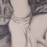 Lucretia van Horn (1882-1970) - Antique Pair of Graphite and Ink on Paper Artworks, Diego Rivera Influence