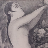 Lucretia van Horn (1882-1970) - Antique Pair of Graphite and Ink on Paper Artworks, Diego Rivera Influence