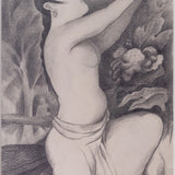 Lucretia van Horn (1882-1970) - Antique Pair of Graphite and Ink on Paper Artworks, Diego Rivera Influence