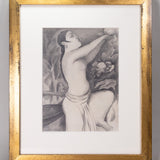 Lucretia van Horn (1882-1970) - Antique Pair of Graphite and Ink on Paper Artworks, Diego Rivera Influence