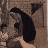 Lucretia van Horn (1882-1970) - Antique Pair of Graphite and Ink on Paper Artworks, Diego Rivera Influence