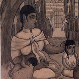 Lucretia van Horn (1882-1970) - Antique Pair of Graphite and Ink on Paper Artworks, Diego Rivera Influence