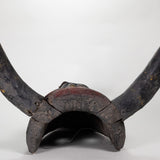 Vintage Mexican Wood Pastorela Devil Bull Dance Mask, Guanajuato, C.1930-40s