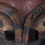 Vintage Mexican Wood Pastorela Devil Bull Dance Mask, Guanajuato, C.1930-40s