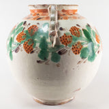 Antique 19th C. Guanajuato Mexican Pottery Vase with Lace Handles