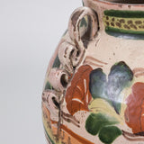 Antique Guanajuato Mexican Pottery Vase with Lace Handles