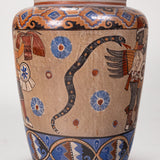 Set of 3 Vintage Tlaquepaque Mexican Aztec Revival Vases
