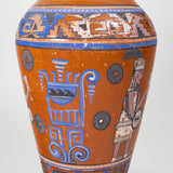Set of 3 Vintage Tlaquepaque Mexican Aztec Revival Vases