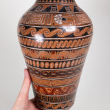 Set of 3 Vintage Tlaquepaque Mexican Aztec Revival Vases