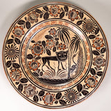 Vintage Tonala Mexican Petatillo Large Charger, 20.25"Dia.