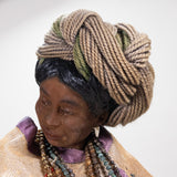 Carmen Carrillo de Antúnez - Woman Carrying Child Mexican Wax Figure with Glass Dome