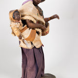 Carmen Carrillo de Antúnez - Woman Carrying Child Mexican Wax Figure with Glass Dome