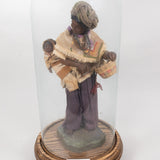 Carmen Carrillo de Antúnez - Woman Carrying Child Mexican Wax Figure with Glass Dome