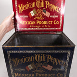 Antique Mexican Chili Peppers, Chicago Advertising Tin Box