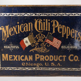 Antique Mexican Chili Peppers, Chicago Advertising Tin Box