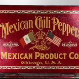 Antique Mexican Chili Peppers, Chicago Advertising Tin Box