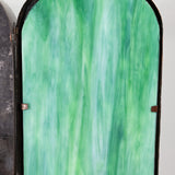 Brass and Green Gemstone Mayan Lamp Box