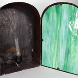 Brass and Green Gemstone Mayan Lamp Box