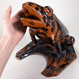 Eulogio Alonso - Barrio de La Luz Mexican Pottery Fountain Frog, Dated 1936