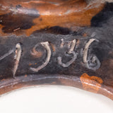 Eulogio Alonso - Barrio de La Luz Mexican Pottery Fountain Frog, Dated 1936