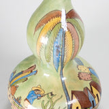 c.1930's Tlaquepaque Mexican Green Gourd Vessel by Arias