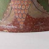 c.1930's Large Tonala Birds of Paradise and Floral Pottery Floor Vase