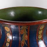 C.1930s Large Tonala Pre-Columbian Revival Tripod Pottery Floor Vase with Serpent Handles