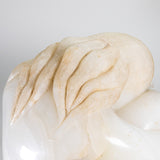 Francisco Arturo Marin (1907-1979) - "The Cry" White Onyx Sculpture on Marble Base , C.1945