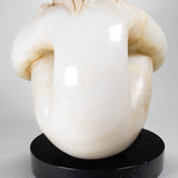Francisco Arturo Marin (1907-1979) - "The Cry" White Onyx Sculpture on Marble Base , C.1945