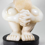 Francisco Arturo Marin (1907-1979) - "The Cry" White Onyx Sculpture on Marble Base , C.1945