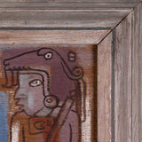 Jessie Beard Rickly (1895-1975) - Mayan Chief and Warrior Figures Gouache Painting, C.1935