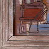 Jessie Beard Rickly (1895-1975) - Mayan Chief and Warrior Figures Gouache Painting, C.1935
