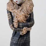 Luis Hidalgo (1901-1986) - "Dama en Invierno" Wax Figure with Glass Dome, C.1920s