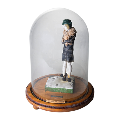 Luis Hidalgo (1901-1986) - "Dama en Invierno" Wax Figure with Glass Dome, C.1920s