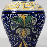 Antique Mexican Talavera Regal Polychrome Vase, C.1900-20s