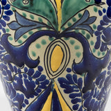 Antique Mexican Talavera Regal Polychrome Vase, C.1900-20s