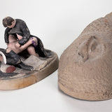 Pantaleon Panduro, attr. - Tlaquepaque c.1900 Nun and Priest Secret Chicken Pottery