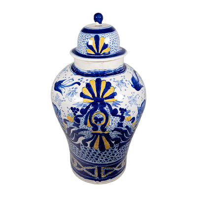 Ysauro Uriarte - Vintage Mexican Talavera Jar with Lid