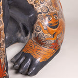 Pair of Monumental Vintage Tonala Mexican Pottery Nagual Jaguars