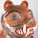 Pair of Monumental Vintage Tonala Mexican Pottery Nagual Jaguars